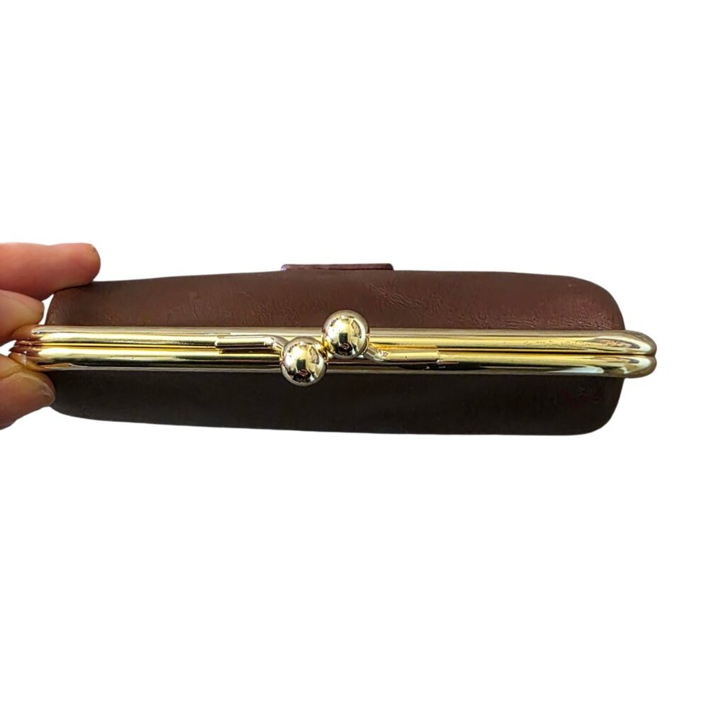 Dooney & Bourke Florentine Leather Kisslock Coin Purse Wallet Brown 9Y1407 NWT - Picture 7 of 16